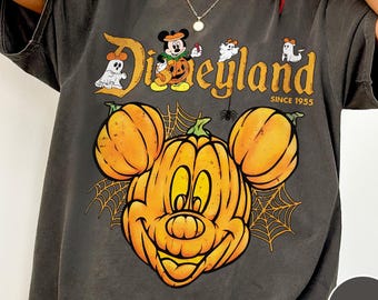 Camiseta retro de Halloween de Disneyland: Mickey Mouse Calabaza, Est. 1955