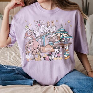 Retro Mickey And Friends Disney Epcot Comfort Colors Shirt, Disney Epcot Shirt, Disney Trip Shirt, Disney Family Shirts, Disneyworld Shirt