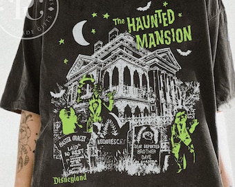 Vintage Disney The Haunted Mansion Shirt, Hitchhiking Ghosts Leota Tshirt, Disneyland Halloween Party Tee,Spooky Season, Disneyland Vacation