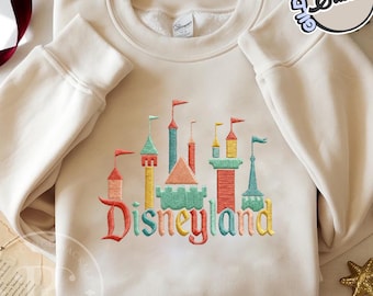 Embroidered Magical Disneyland Sweatshirt, Magical Land Embroidered Crewneck, Mickey and Friends Embroidery Shirt, Family Vacation Hoodie