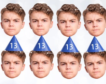 Photo Face Banner 13th Birthday Party Decorations Personalized Sign Funny 5th 7th 10th Parties For Teens Boys Girls UCPFB13