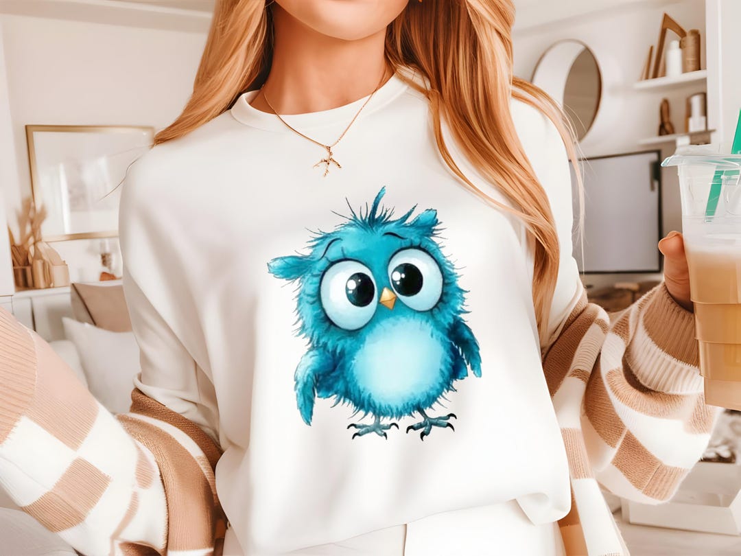 Charming Bird T-shirt Design PNG | Cute Bird Design | Sublimation PNG ...