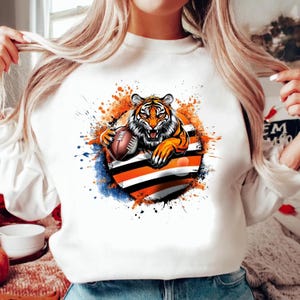 Watercolor Tiger PNG, Tiger Head Digital Design, Multicolor Tiger Sublimation File, Purple and Gold Tiger, Instant Download for DTG Printing