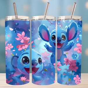 Uroczy Obcy Stwór 20oz Skinny Tumbler Wrap | Kosmiczna Przygoda Pobieranie Cyfrowe | Niebieski Futrzany Przyjaciel Sublimacja Projekt | Zabawny Kubek z Kreskówek