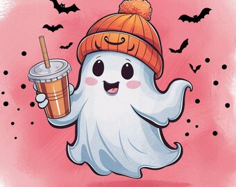 Cute HAPPY Ghost PNG BOGIE ghost Png Digital Download for sublimation mugs tumbler T-Shirts Halloween special Png design  Trending PnG dtf