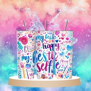 Beste vriend beker wrap ontwerp digitale download png bff png sublimatie ontwerp 20 oz beker png beste vriend cadeau instant download png,