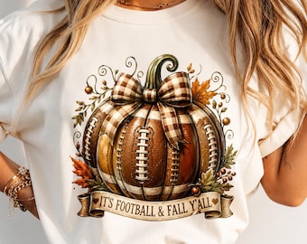 Football Pumpkin PNG, Fall Football Shirt Design, Autumn Game Day Sublimation, Vintage Pumpkin Digital Download