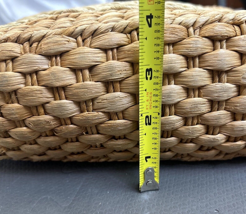 Brighton Sadie Straw Brown Leather Trim Shoulder Tote Bucket Handbag FS Charity image 8