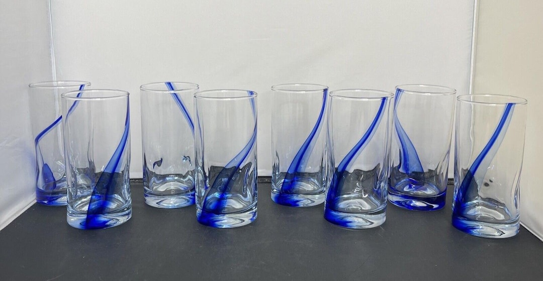 Libbey Blue Ribbon Tumbler Glasses - Set of 8 - Etsy