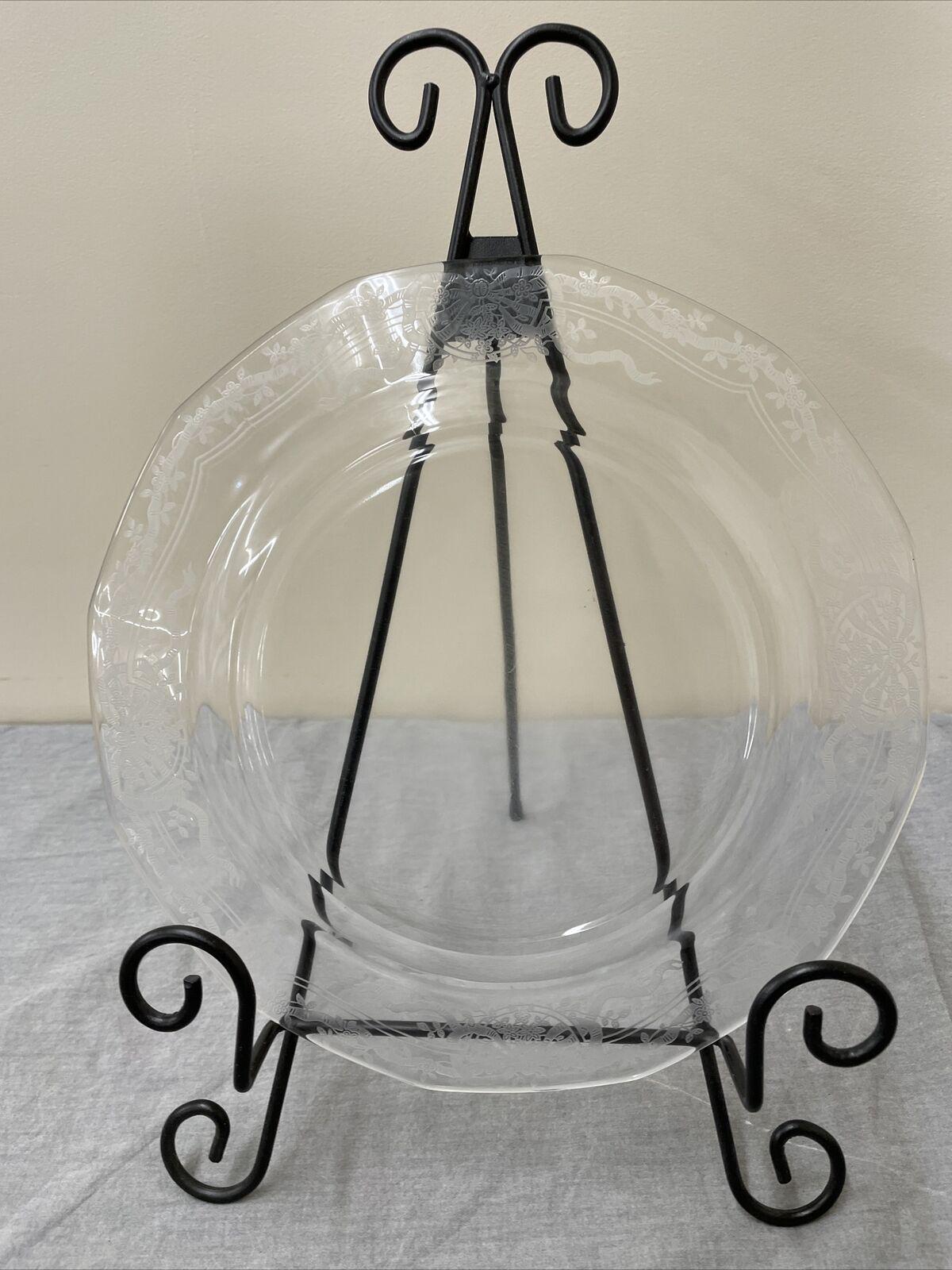 10枚セット。激レア。フォストリア　June サラダ＆ディナープレート10枚 Fostoria June Clear Glass Etched Dinner Plates 10 1/4