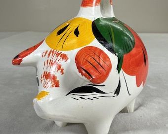 メキシコの貯金箱、手描きの陶器の貯金箱、メキシコのカラフルな貯金箱