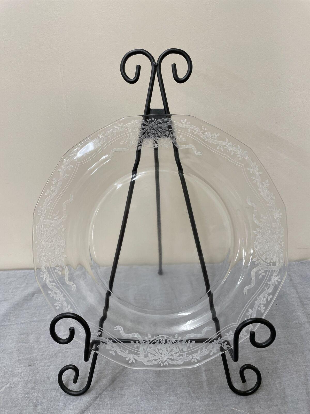 10枚セット。激レア。フォストリア　June サラダ＆ディナープレート10枚 Fostoria June Clear Glass Etched Dinner Plates 10 1/4