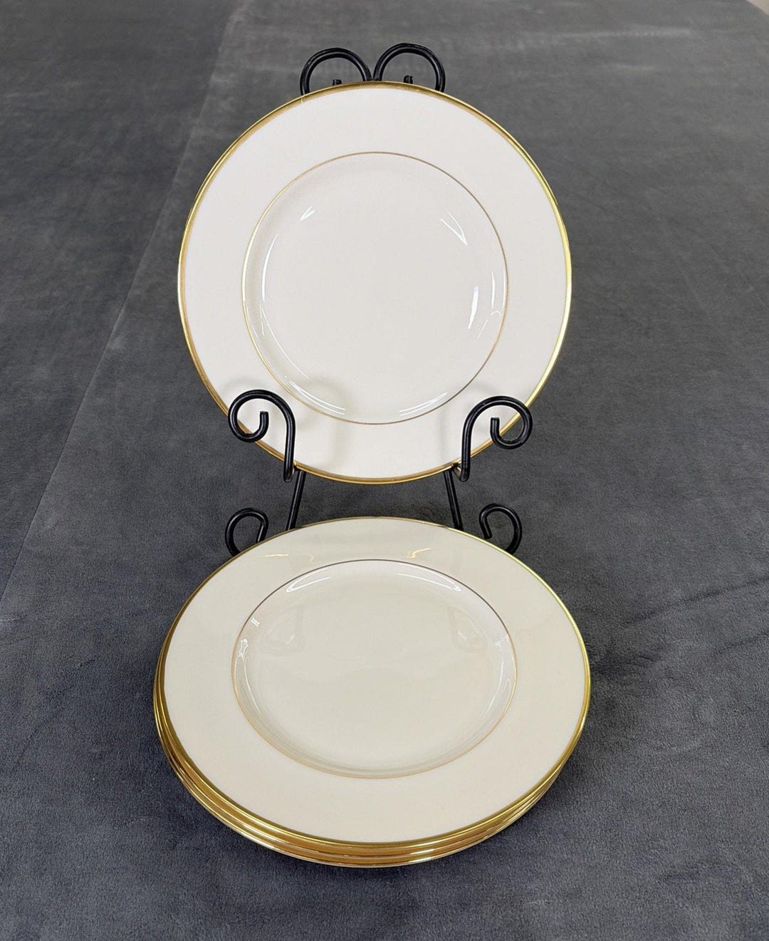 4) Lenox Mansfield C513 Salad Plate 8 3/8