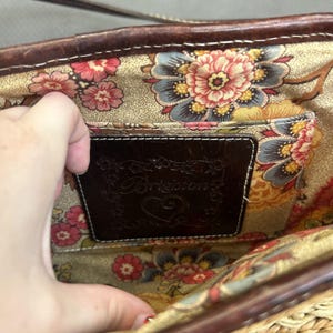 Brighton Sadie Straw Brown Leather Trim Shoulder Tote Bucket Handbag FS Charity image 6
