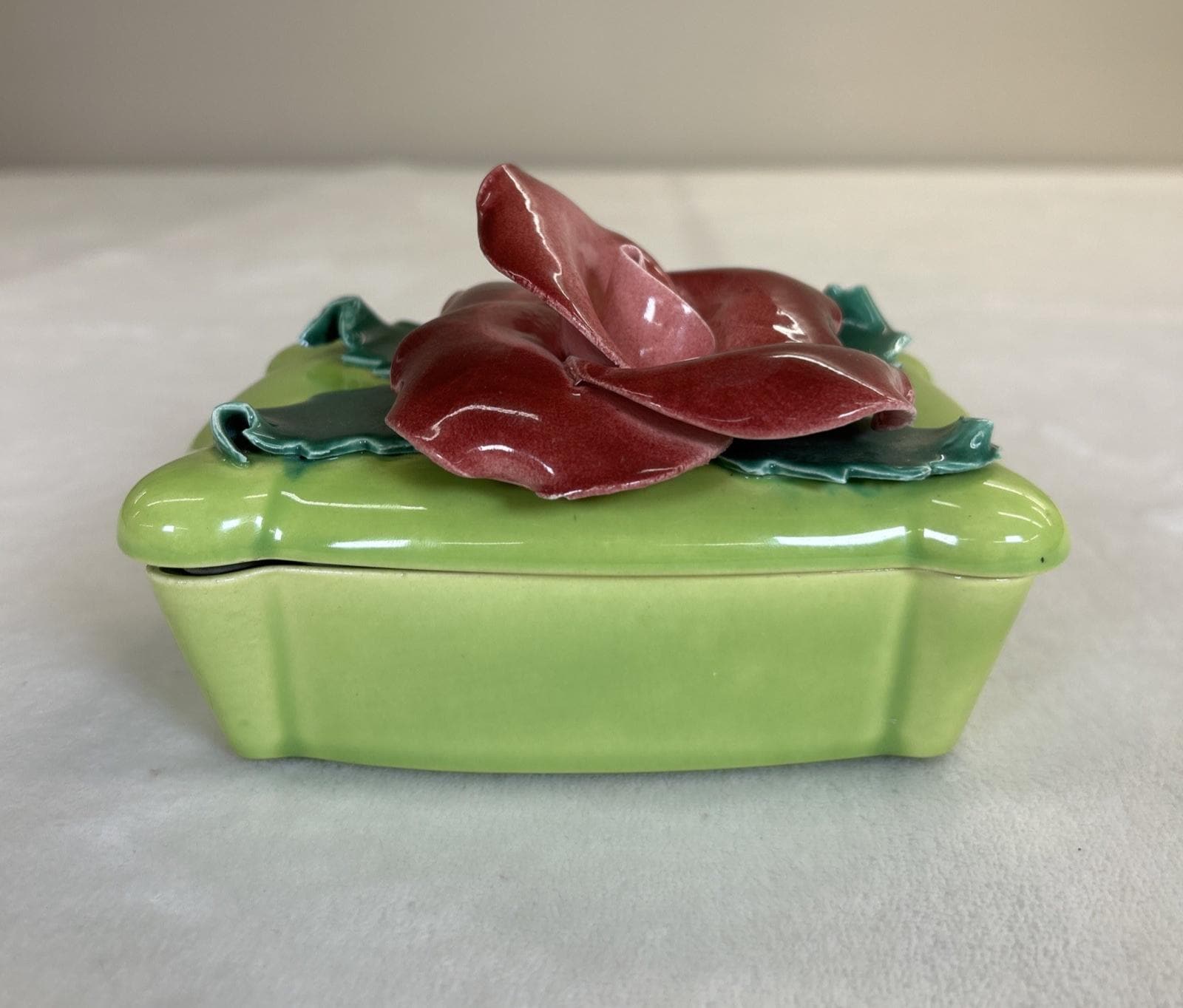 California Pottery Vtg Johannes Brahm Ceramic Trinket, Jewelry Box