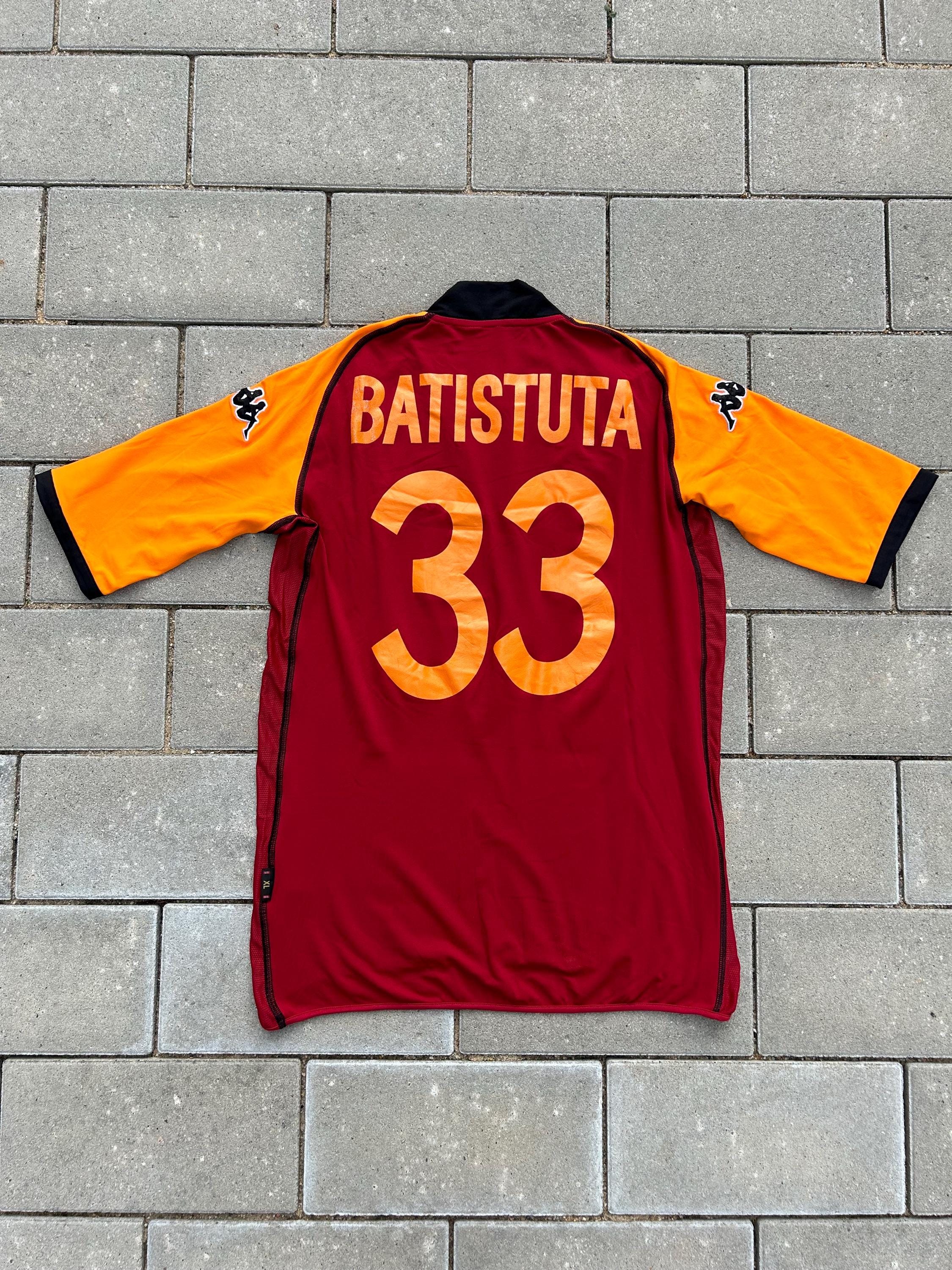 Roma 2002/03 Authentic European Home Shirt Batistuta 33 Size