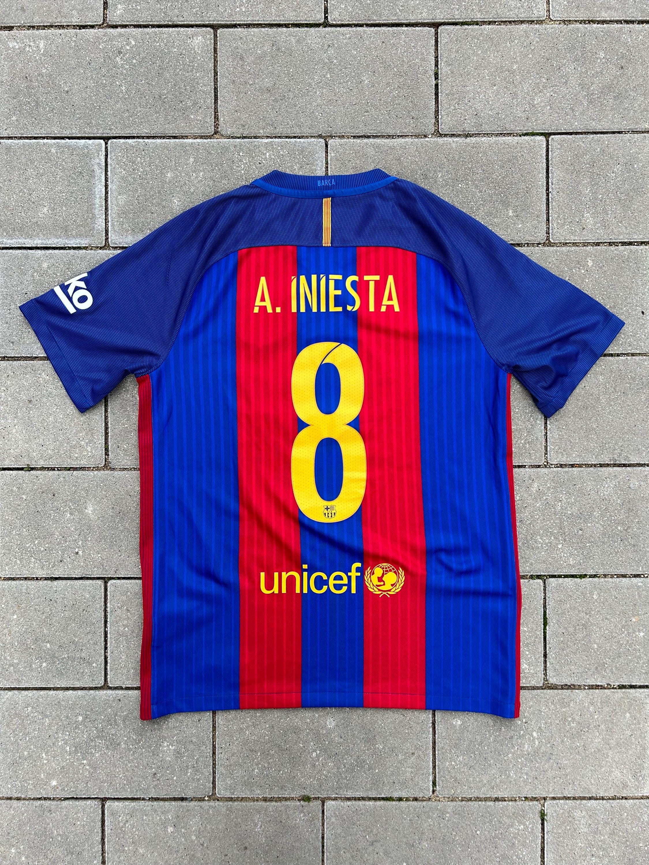 FC Barcelona A. INIESTA 8番シャツ 2008-09 Barcelona Home Shirt A.Iniesta #8 - 9/10 - (XXL)
