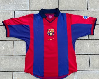 ウェア Nike FC Barcelona 1999-01 Kluivert 9 XL FC Barcelona 1999/2000 Home Kluivert #9 Jersey Retro