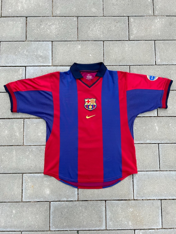 Barcelona 2000/01 Authentic Home Shirt Kluivert #9 Size S