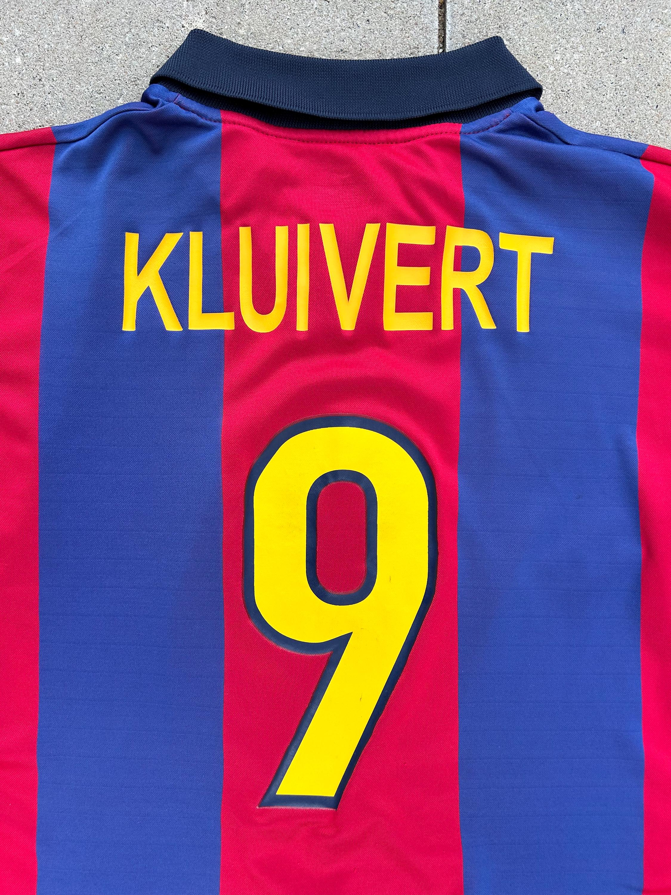 Barcelona 2000/01 Authentic Home Shirt Kluivert #9 Size S - Etsy