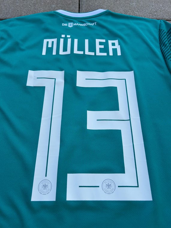 Maglia da trasferta Germania 2018/19 Müller #13 Taglia M Italia
