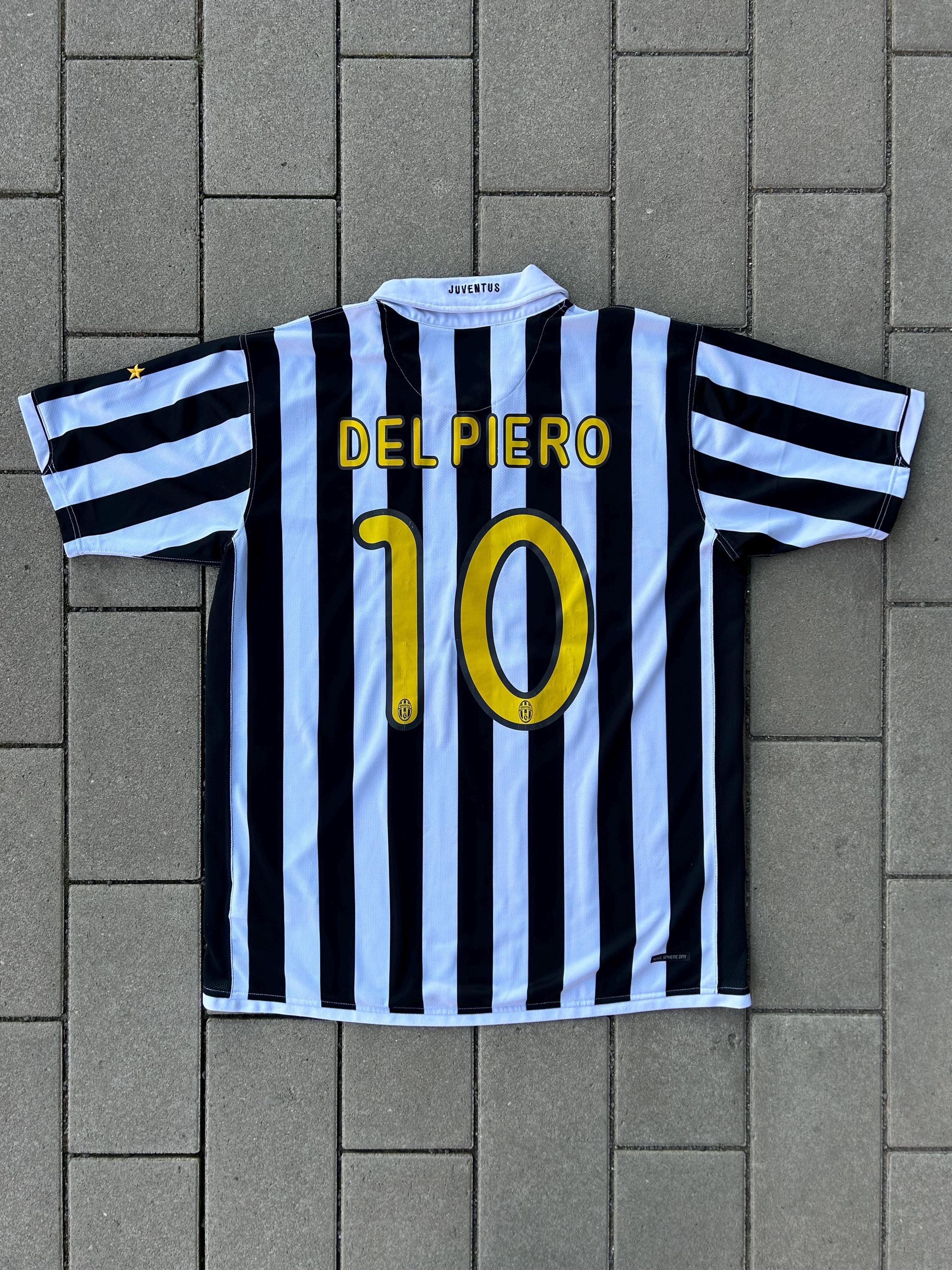 Juventus DEL PIERO 10 ジャージ 2008-09 Juventus Home L/S Shirt Del Piero #10 - 8/10 - (M)
