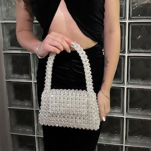 Kristall Perlen Tasche | Perlentasche | Perlentasche | Perlen Tasche | Kristall Tasche | Tasche | Kristall Perlen Tasche | Crystal Bead Täschchen |