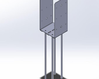 Wetset Bracket for post frame 4PLYx6 post plans | DXF