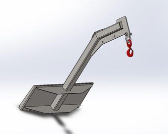 Skidsteer Fixed Jib plans with DXF *METRIC*
