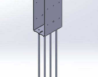 Wetset Bracket for post frame 3PLYx8 post plans | DXF