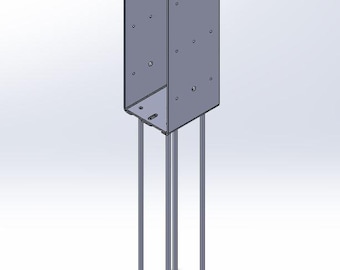 Wetset Bracket for post frame 4PLYx8 post plans | DXF
