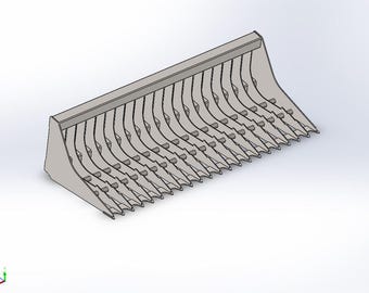 Skeleton Rock Bucket 84" plans | DXF and drawings