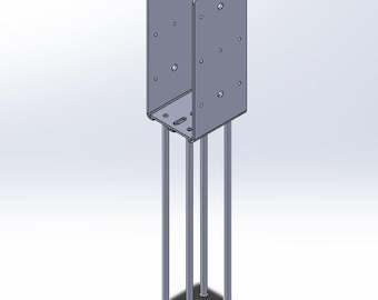 Wetset Bracket for post frame 3PLYx6 post plans | DXF