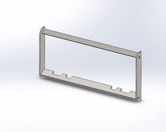 Universal Skidsteer mount DXF | 3/8" thick plate design
