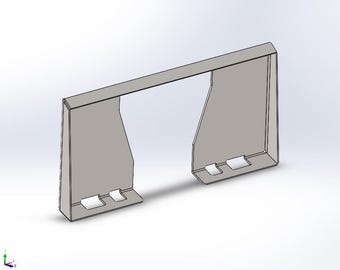Universal Skidsteer mount plate 2 piece DXF