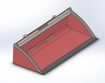 Skidsteer Bucket 84" plans | DXF and drawings