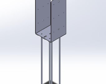 Wetset Bracket for post frame 8x8 post plans | DXF