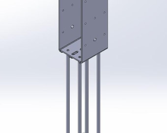 Wetset Bracket for post frame 6x6 post plans | DXF