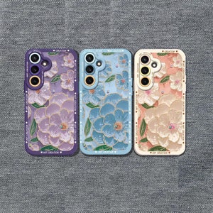 Flower Phone Case|Oil Painting Phone Case|Anime Phone Cases|Japan Phone Cases|iPhone 16 15 14 13 12 11 Pro Max 8 Plus X|Samsung S24 S23