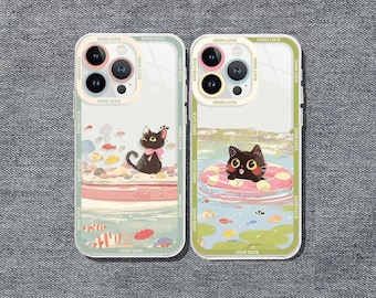 Kawaii Cat iPhone Case: Anime Pet Phone Case