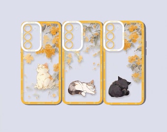 Floral Cat iPhone Case | Aesthetic Anime Phone Cases