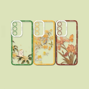 Coque de portable fleurs|Coque de portable peinture à l'huile|Coques de portables anime|Coques de portables Japon|iPhone 16 15 14 13 12 11 Pro Max |Samsung S25 S24 S23 S22 S21