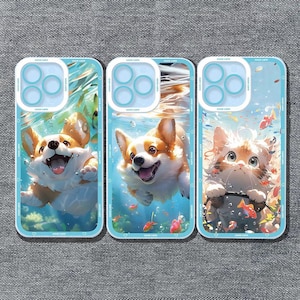 Corgi-telefoonhoesje|Cartoon Cat-telefoonhoesje|Telefoonhoesje dieren|Schattige telefoonhoesjes|Anime telefoonhoesjes|iPhone 15 14 13 12 11 Pro Max X|Cadeau voor haar