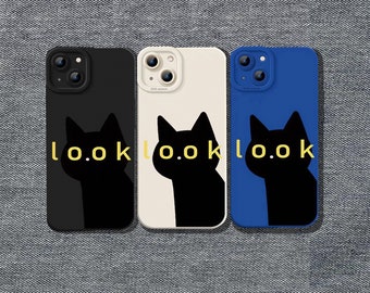 Black Cat iPhone Case: Cartoon Animal Design
