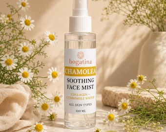 CHAMOLEA Face Mist, Chamomile Floral Water & Collagen Spray for Sensitive Skin