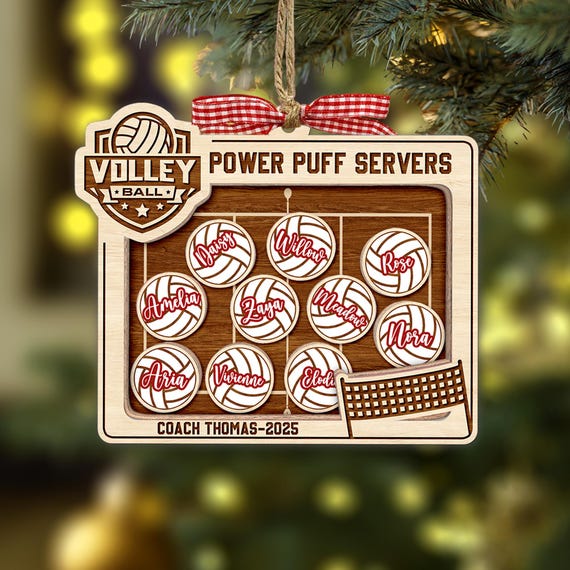 Personalized Volleyball Coach Shaker Ornament: End Of Season Gift