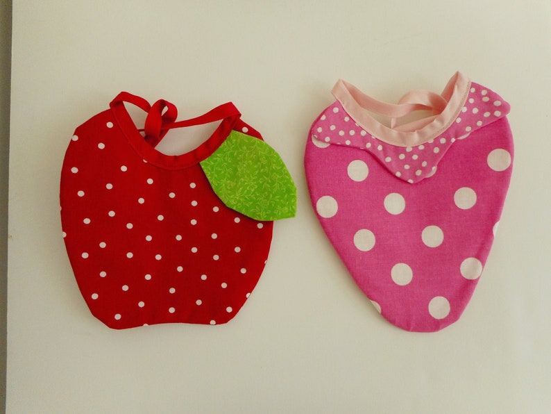 Apple and Strawberry Bibs