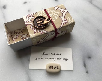 Don’t Look Back Message Box with Heal Message Stone and Gift Bag