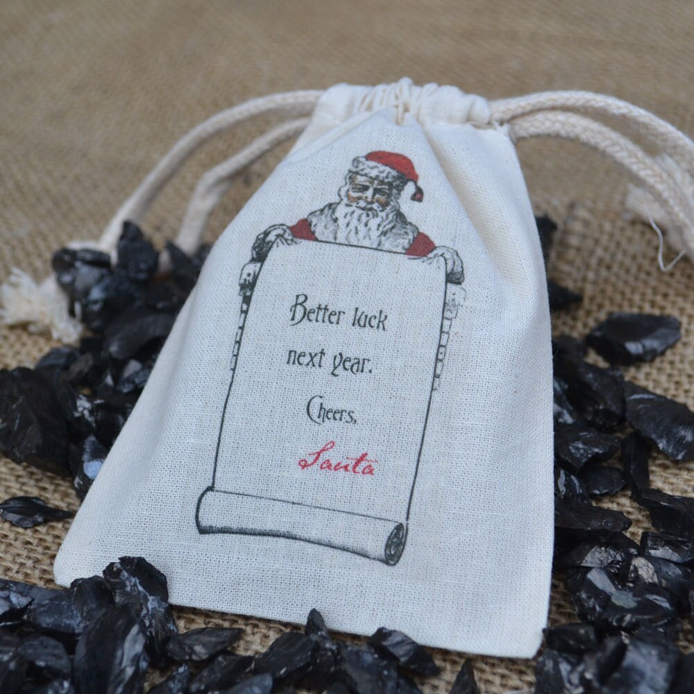 Better Luck Gift Bag With Lumps of Coal for Christmas Gag Gift Etsy