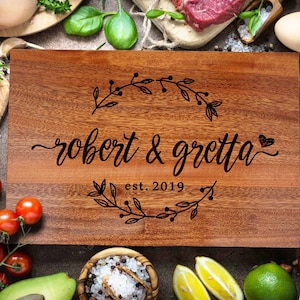 New Home Gift, Real Estate Closing Gift, Housewarming Gift, Personalized Cutting Board, Wood Cutting Board, Realtor Logo Advertising 209 image 1